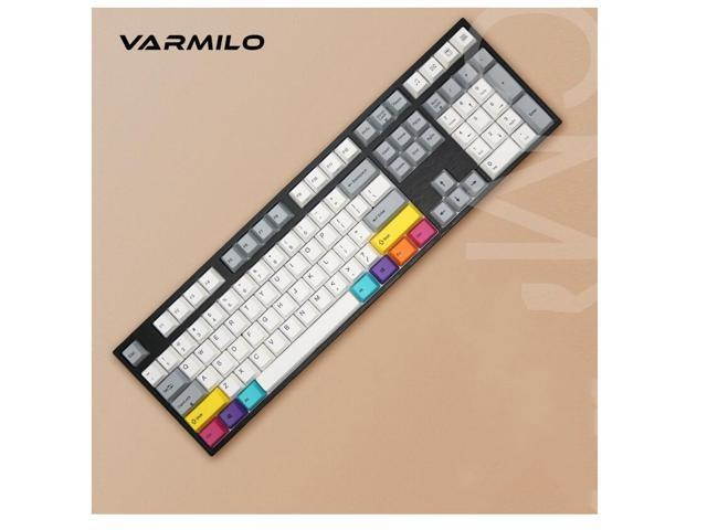 Varmilo  Ergonomic Design, Cool Exterior 87 Keys USB Wired Cable Detachable Cherry MX Mechanical Gaming  Keyboard With White Backlit For Office And Game, PBT Keycaps - VA87M Nordic Summit Verison