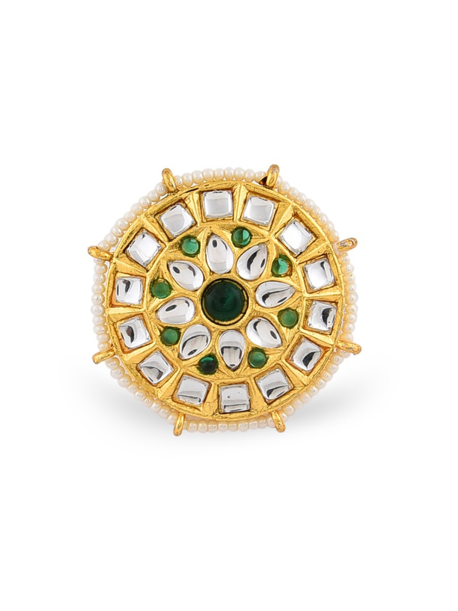 Sri Jagdamba Pearls White Alloy Classic Necklace & Earring Set