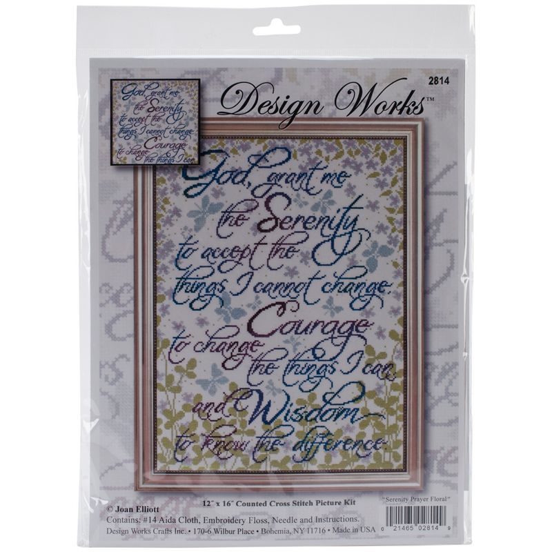 Design Works Counted Cross Stitch Kit 12"X16"-Serenity Prayer (14 Count)