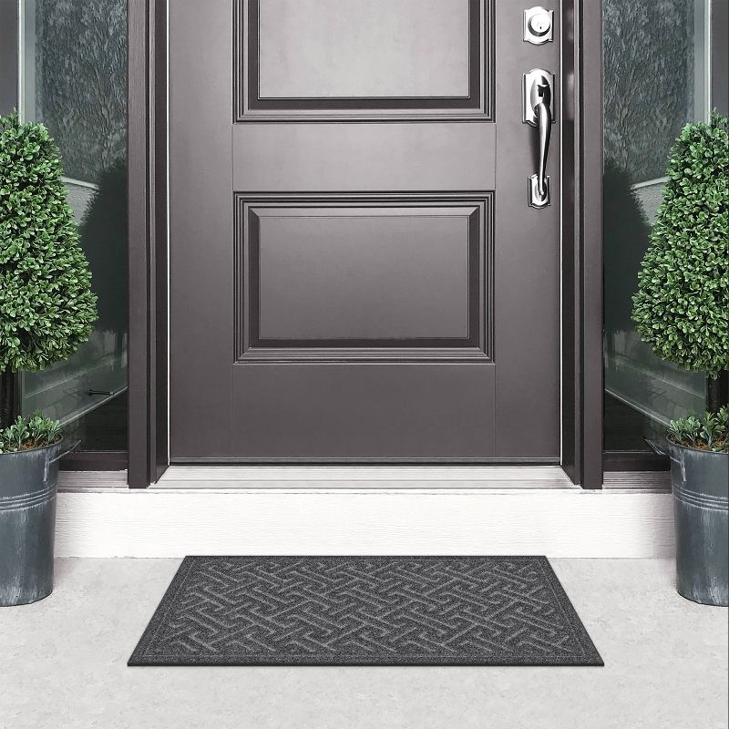 1'6"x2'6" SafeGuard Antimicrobial Mat- I-Beam Charcoal Gray - Apache Mills