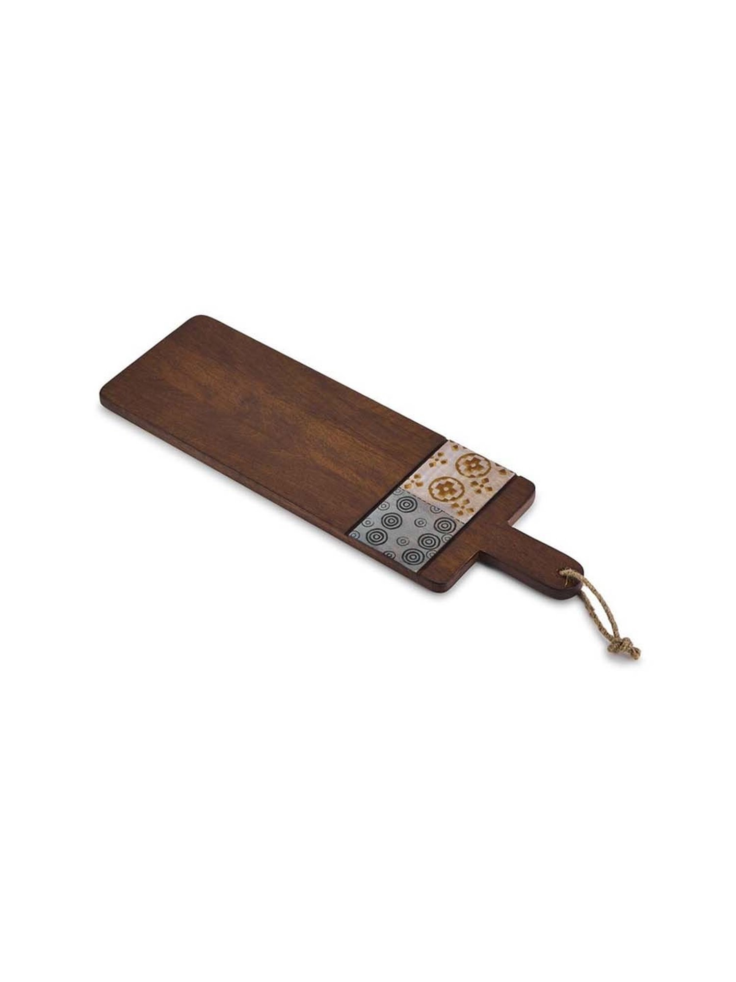 Fabindia Earth Files Brown Wood Small Enamelled Platter