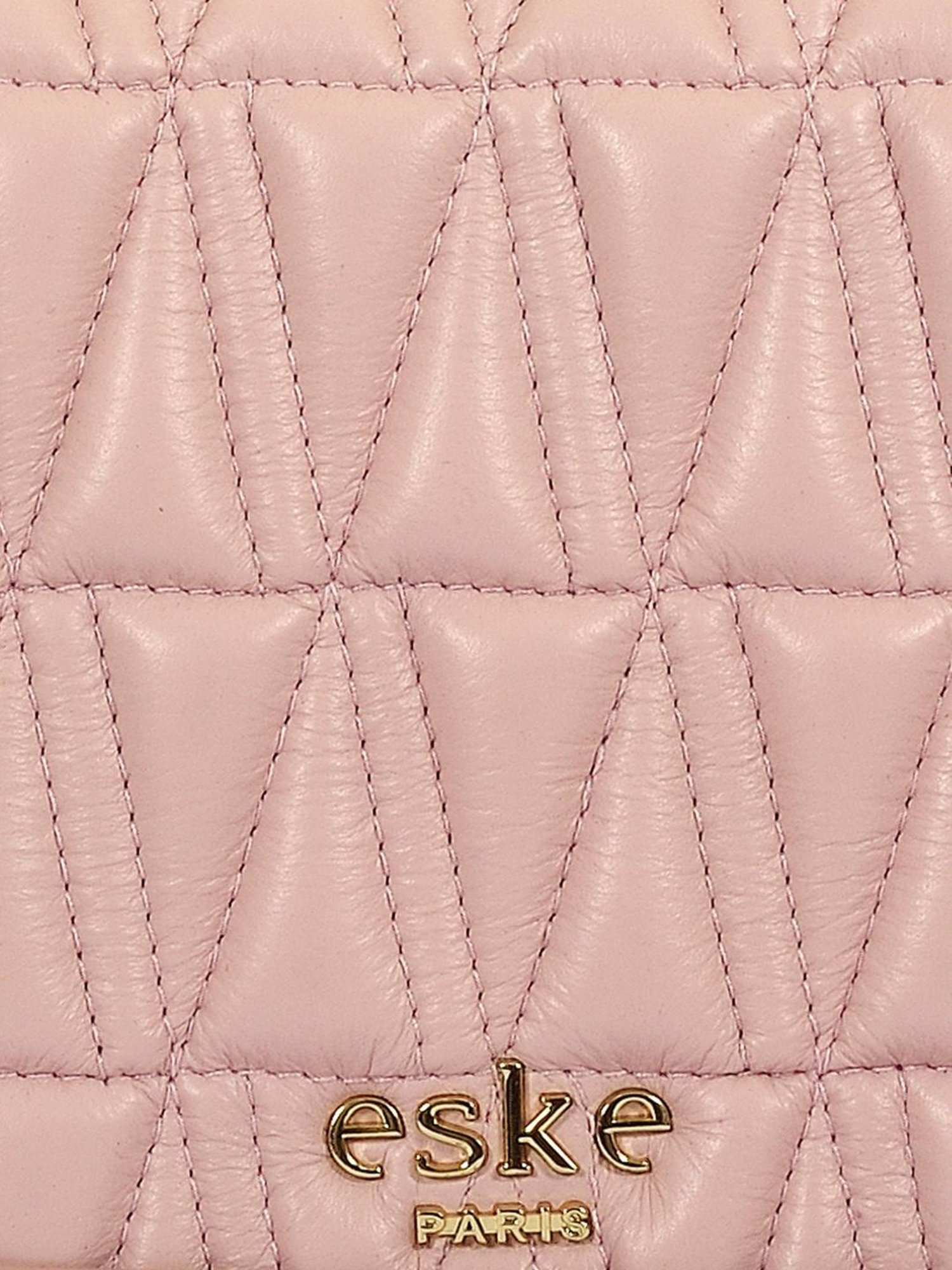 Eske Paris Pink Quilted Medium Sling Handbag