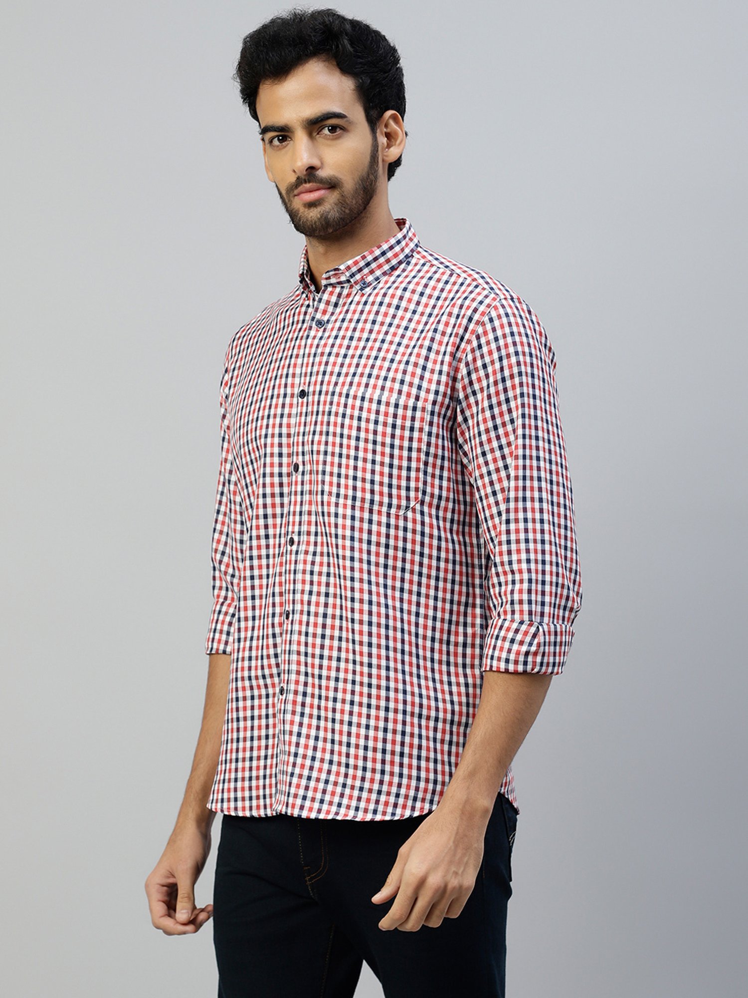 Don Vino Multicolor Slim Fit Check Shirt