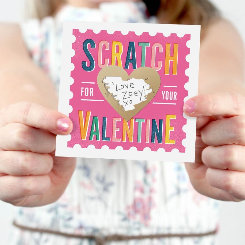 Valentines Scratch-Off Card Pink