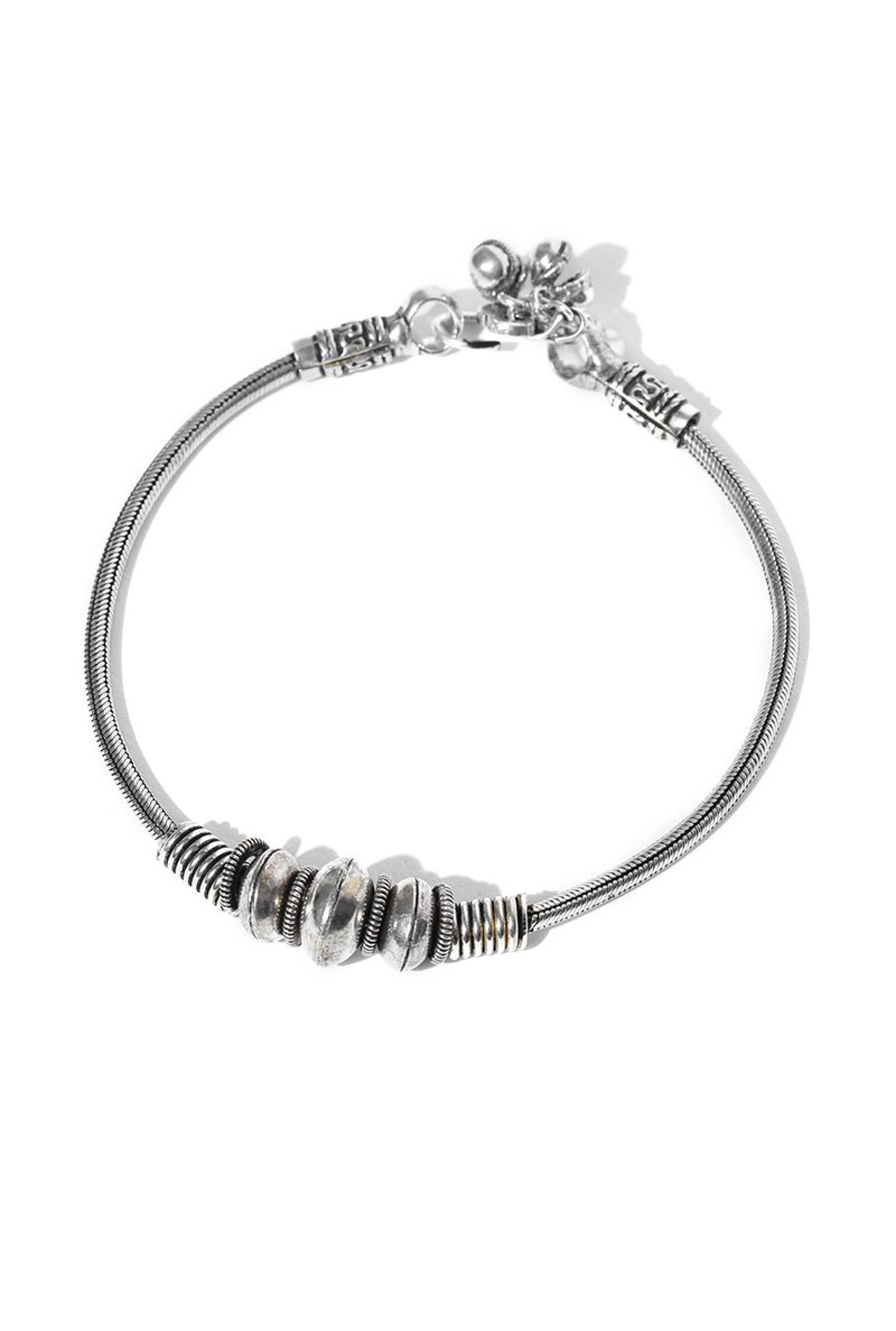 Prita Silver Brass Inflexible Anklet