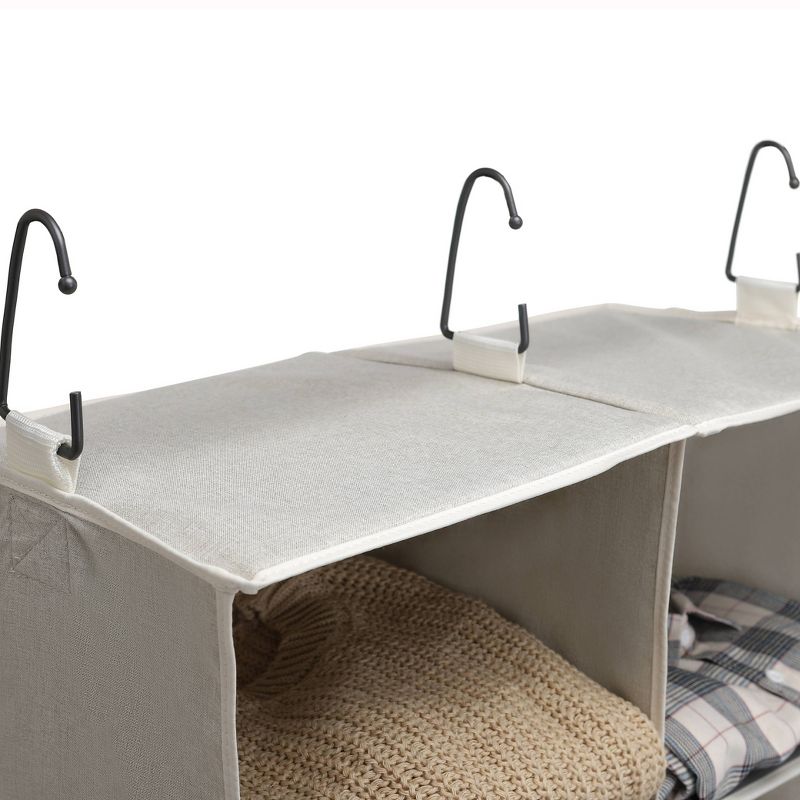 StorageWorks 2+2 Shelves Hanging Closet Organizer Gray