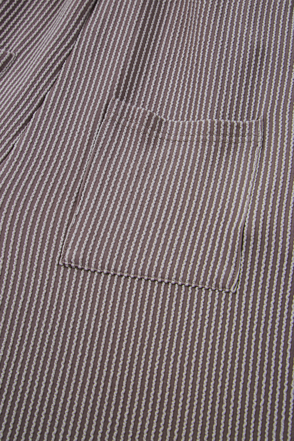 Gray Textured Wide Leg Overall with Pockets