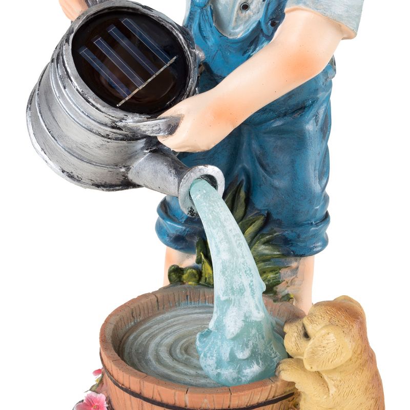 Solar Portable Garden and Pathway Light Amber/White - Techko Maid