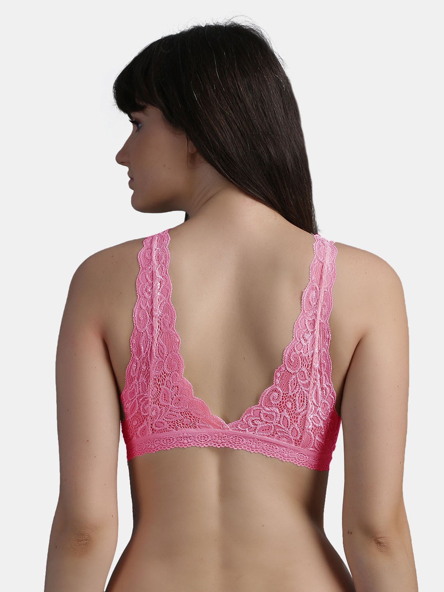 N-Gal Pink Non-wired Non-padded Bralettes Bra
