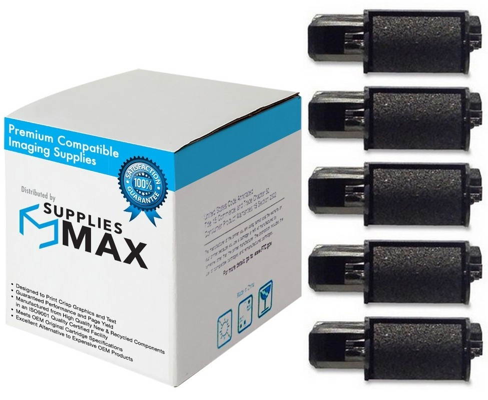 SuppliesMAX Compatible Replacement for Nukote BR106N Black/Red Printer Ribbons (6/PK) - Equivalent to Sharp S800BRC