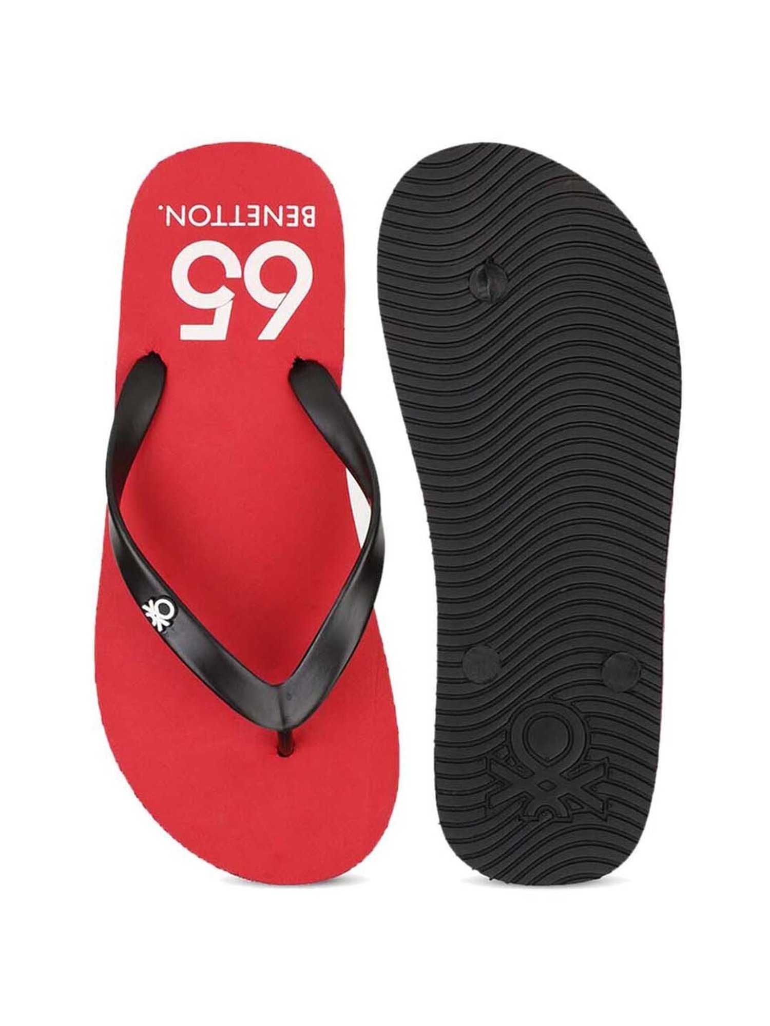 United Colors of Benetton Men's Black Flip Flops