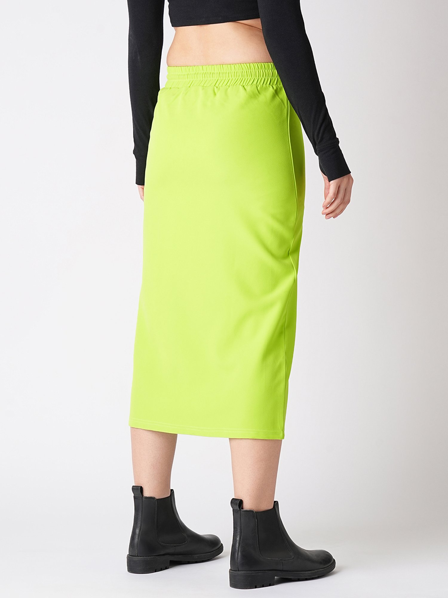 Globus Neon Green Midi Skirt