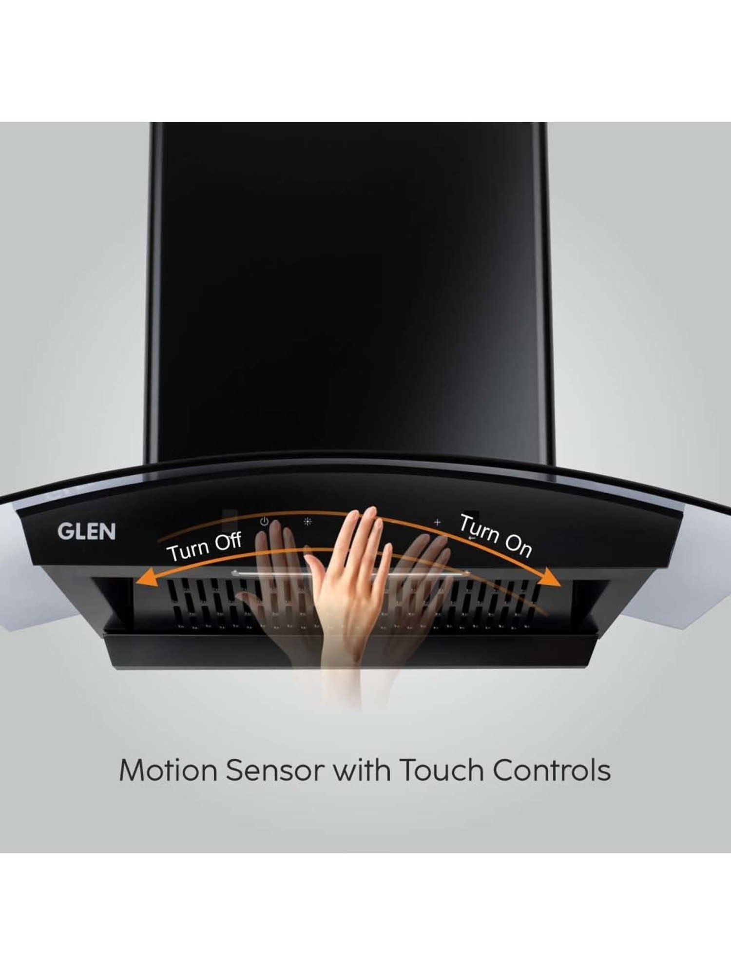 Glen CH6058BLAC60 1200CMH 60cm Wall Mounted Chimney (Black)