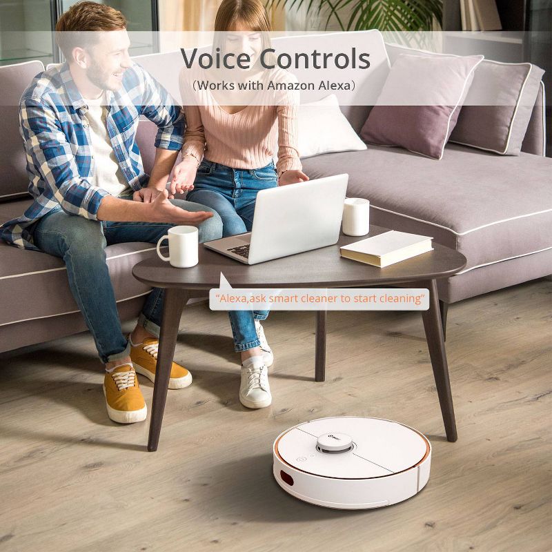 bObsweep PetHair Vision Wi-Fi Connected Robot Vacuum Cleaner and Mop - Steel