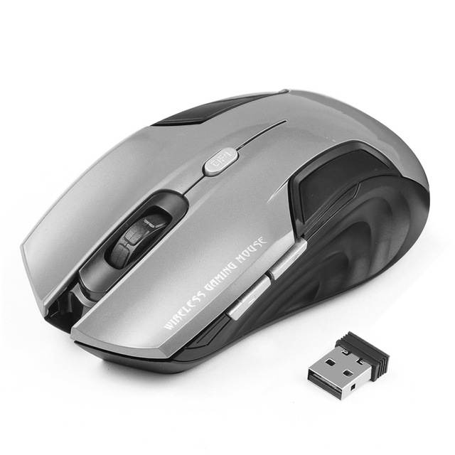 HXSJ Ergonomic Optical Office 2.4G Wireless Gaming Mouse Mice Adjustable 2400 DPI with 6 Buttons for Laptop PC Notebook Computer