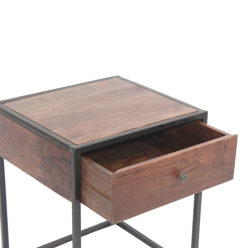 Wooden End Table Caramel - The Urban Port