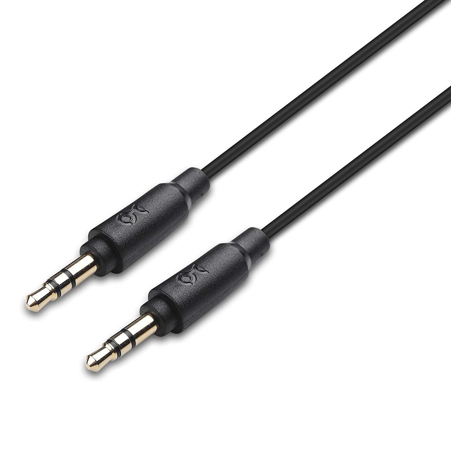 Cable Matters (2-Pack) Coiled 3.5mm Male to Male Stereo Audio Cable - Stretches from 2 to 4 Feet