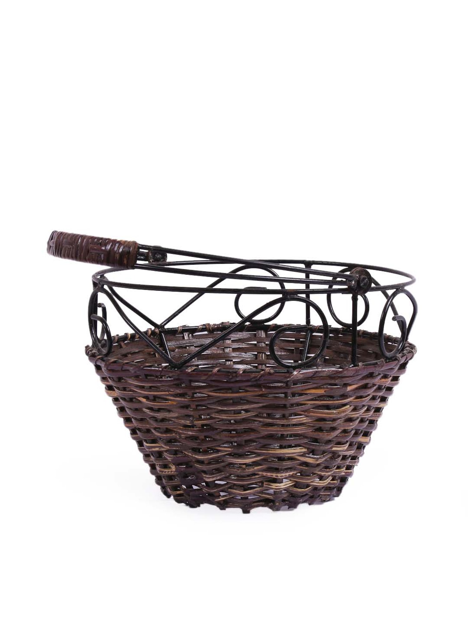 VarEesha Brown & Black Bamboo Multi-Purpose Basket - Set of 1