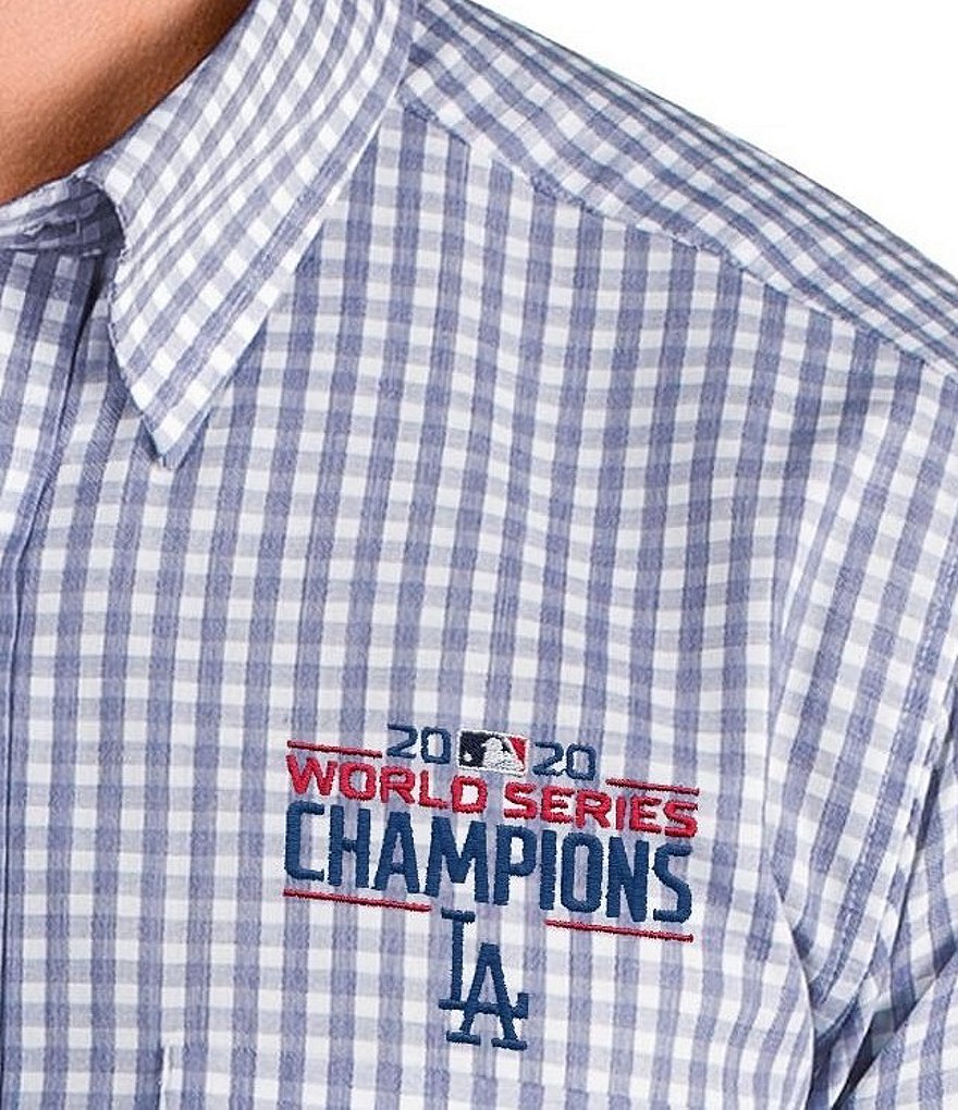 Antigua Los Angeles Dodgers 2020 MLB Structure Long-Sleeve Woven Shirt