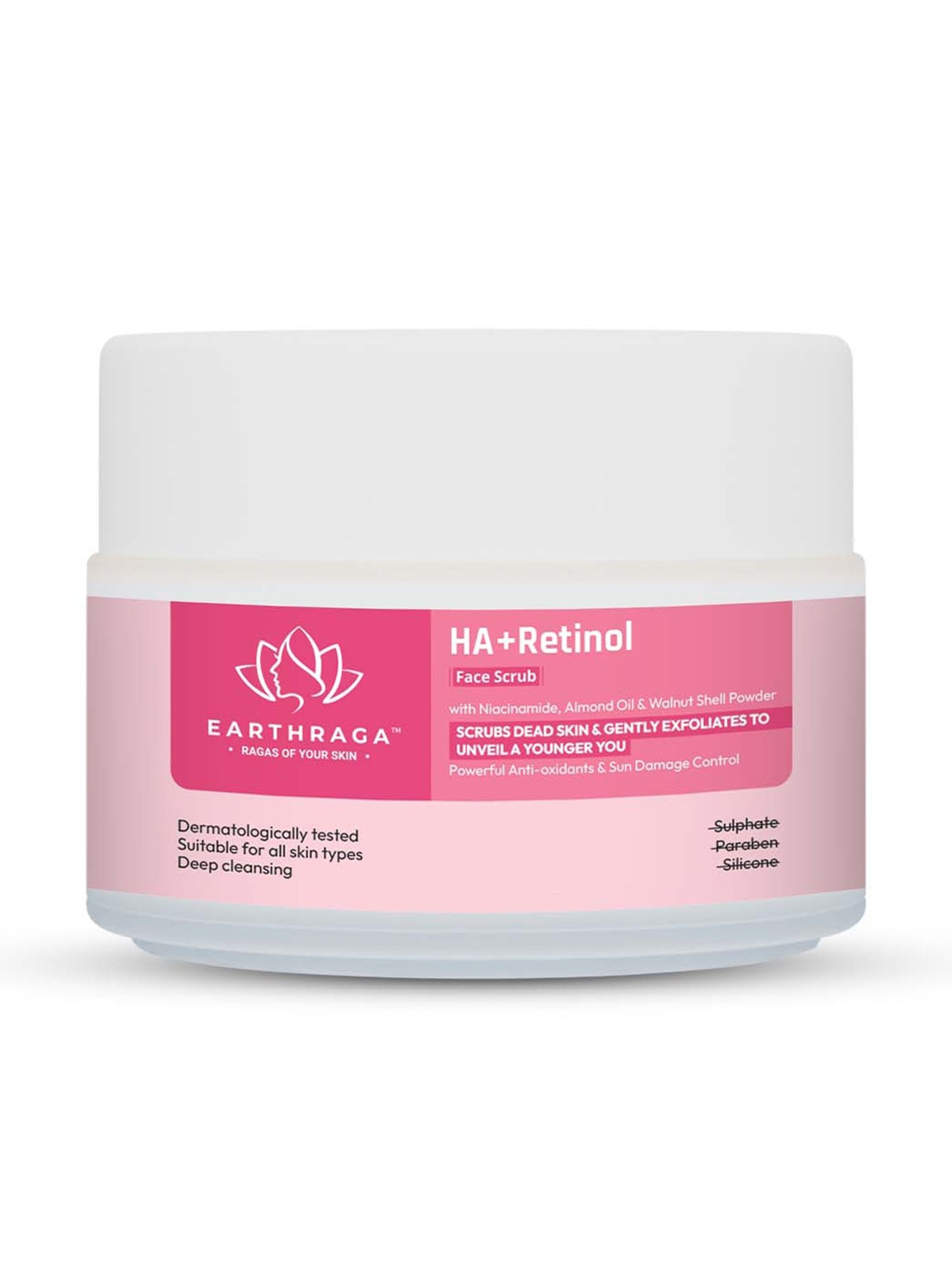 Earthraga HA + Retinol Face Scrub - 100 ml