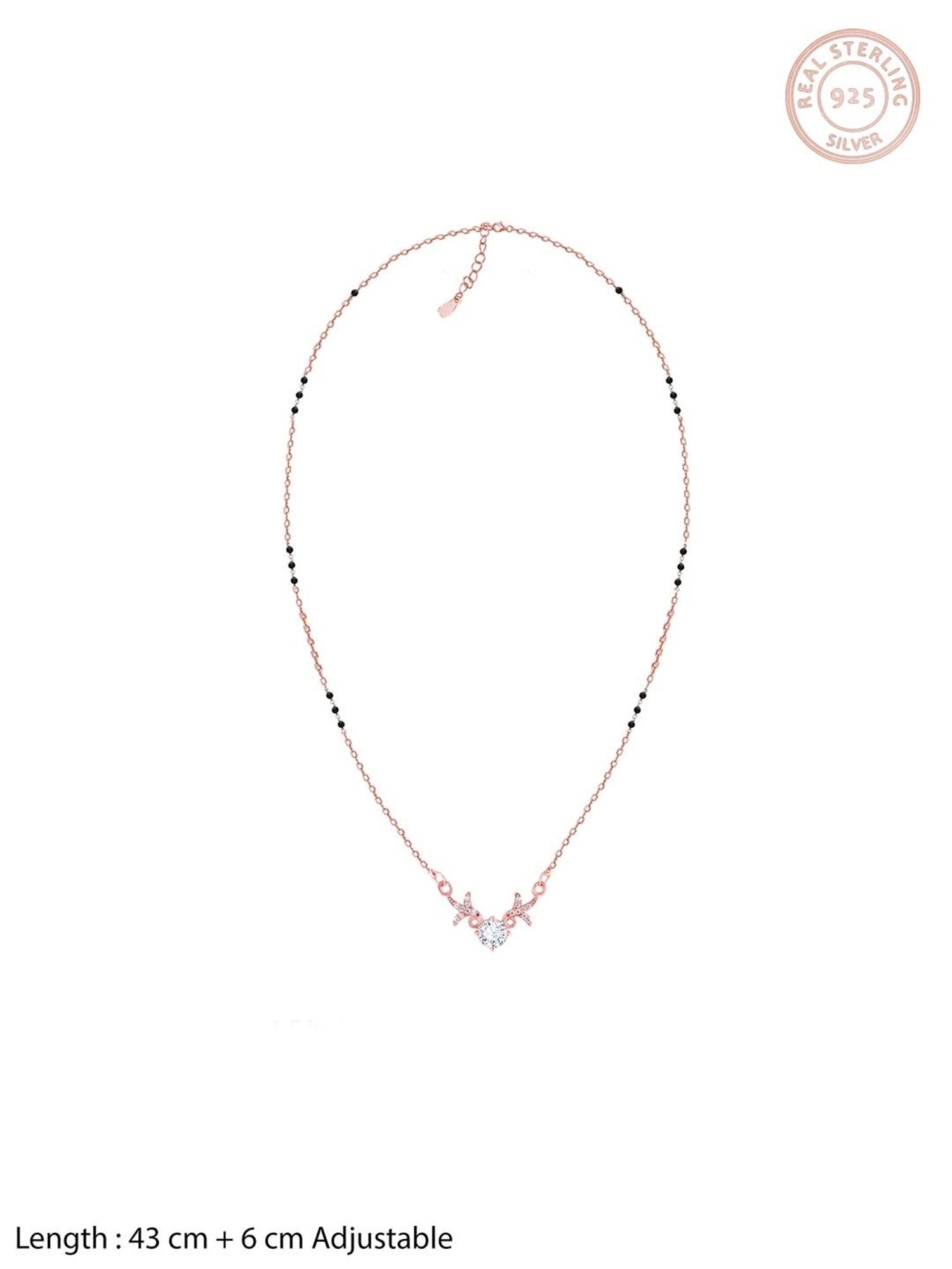 GIVA 92.5 Sterling Silver Dear Love Mangalsutra for Women