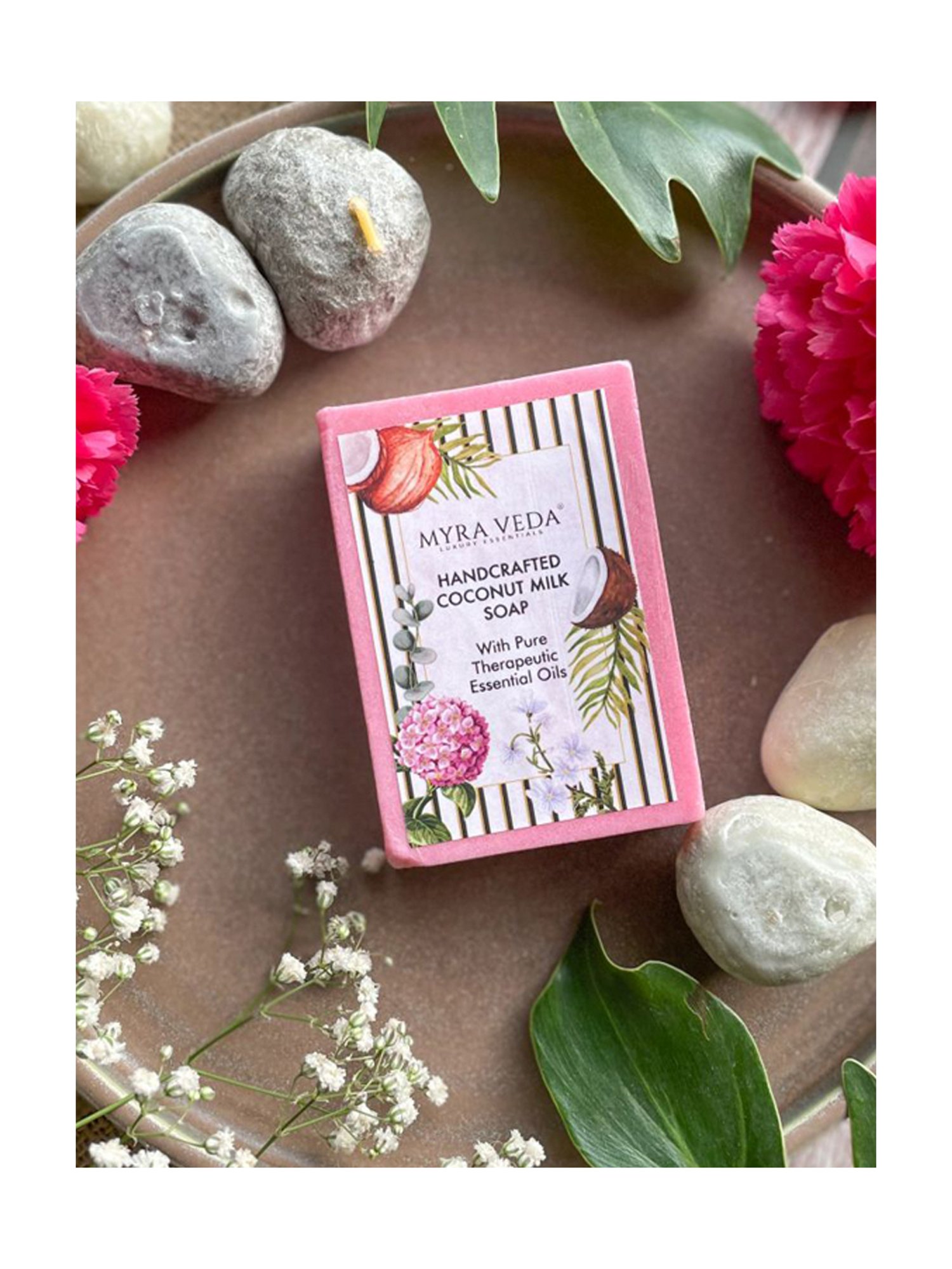 MYRA VEDA LUXURY ESSENTIALS Handcrafted Coconut Milk Soap - 100 gm