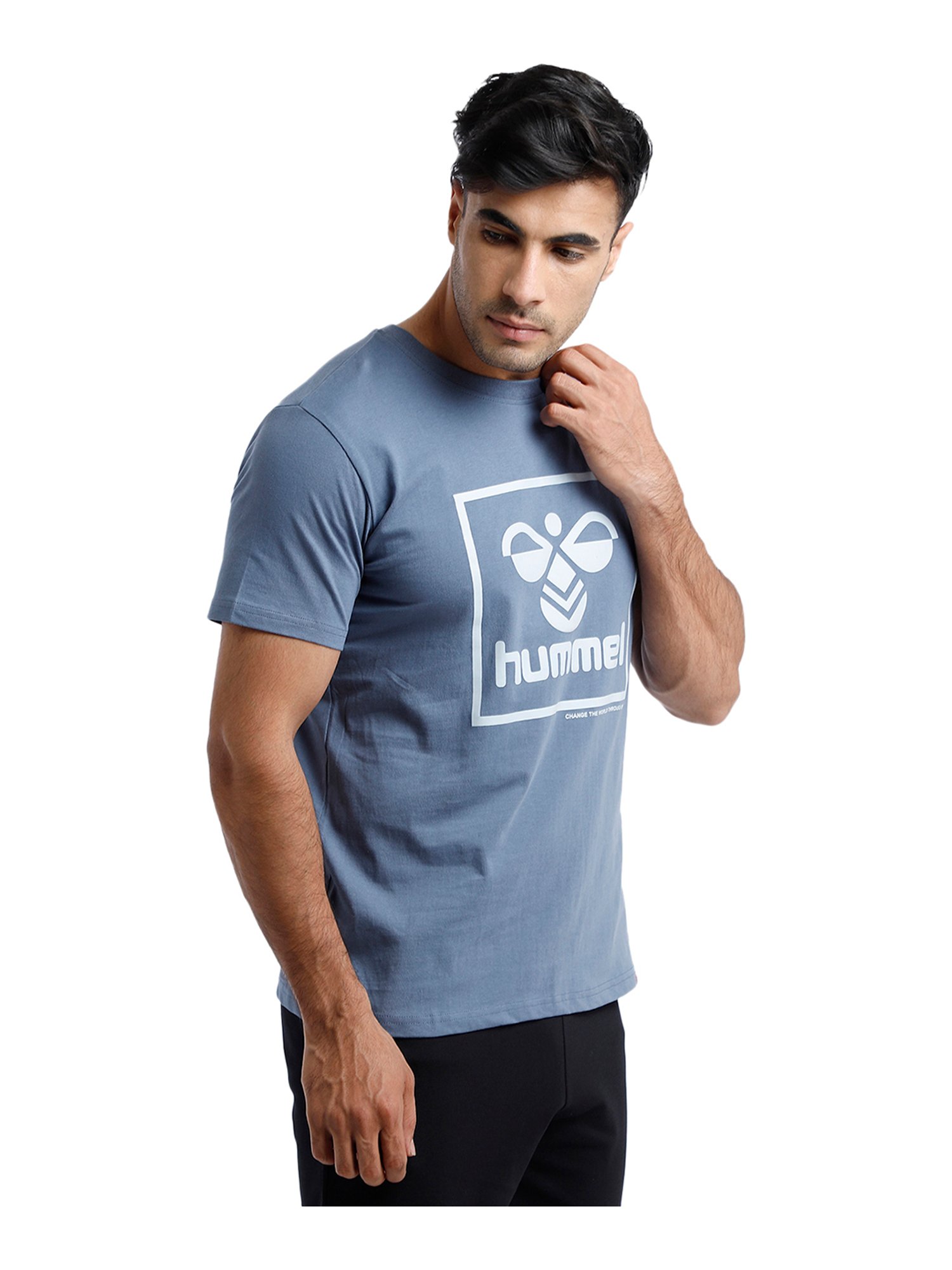 Hummel Blue Crew T-Shirt