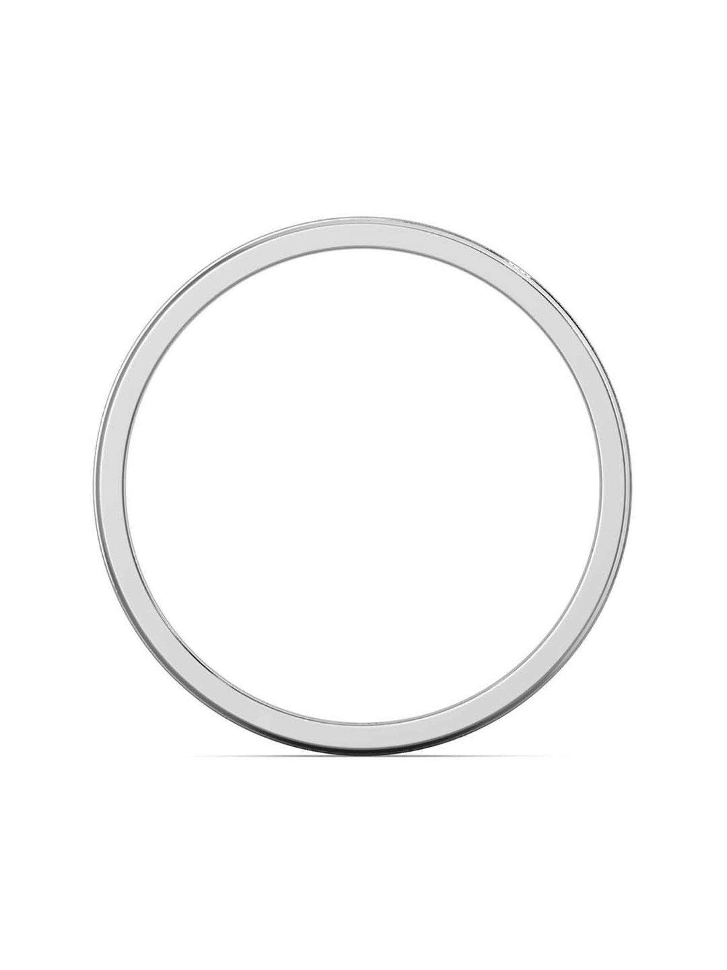 Malabar Gold and Diamonds 950 Platinum & 0.02 ct Diamond Ring