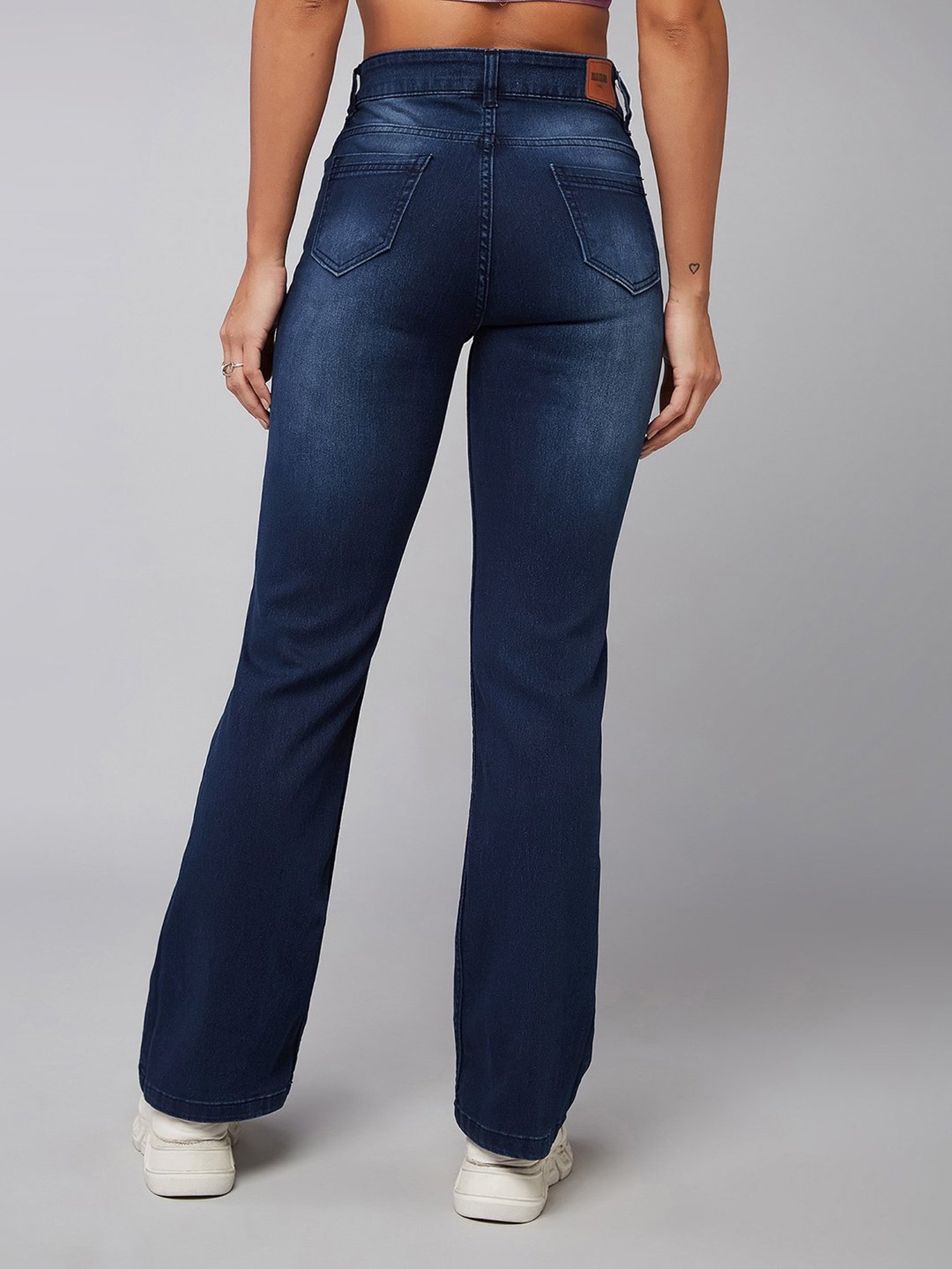 DOLCE CRUDO Blue Mid Rise Stretchable Jeans