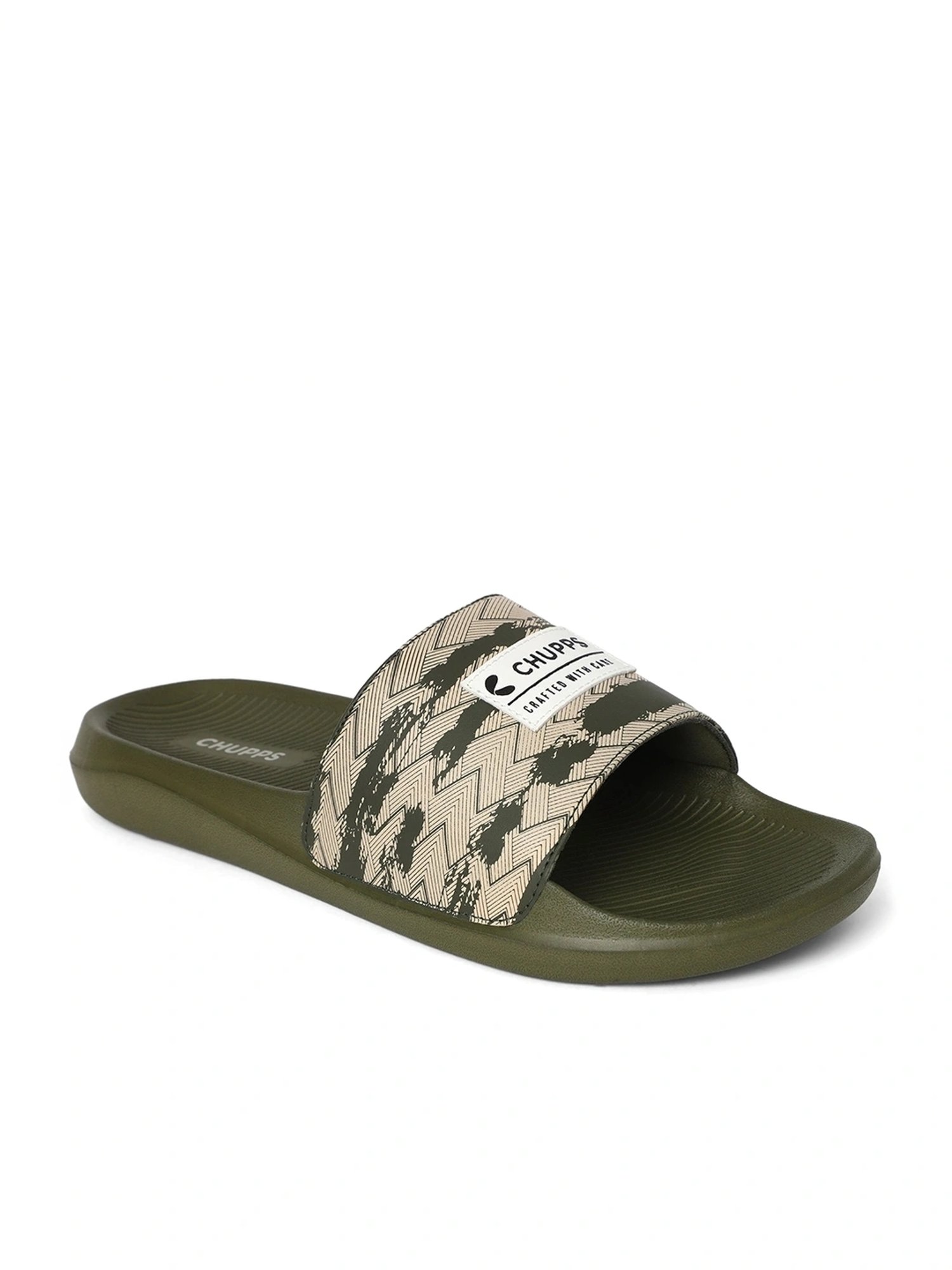 Chupps Men's Traction AirSoft Olive Slides