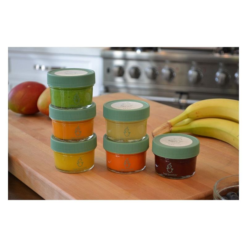 Sage Spoonfuls Small Batch 6pk Baby Food Storage Container - Clear - 4oz