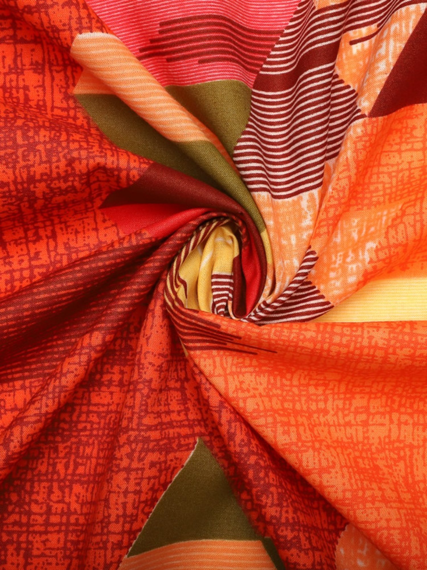 Dhrohar Printed Multicolor Cotton 180 TC Double Bedsheet with 2 Pillow covers