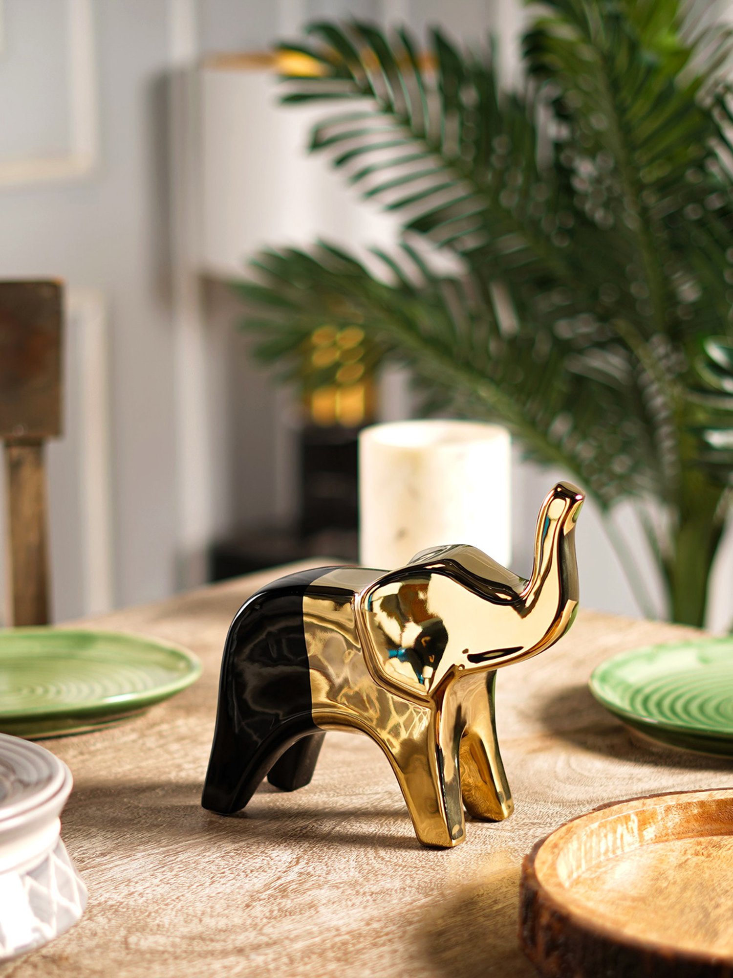 The Artment Nordic Elegance Gold Elephant Sculpture