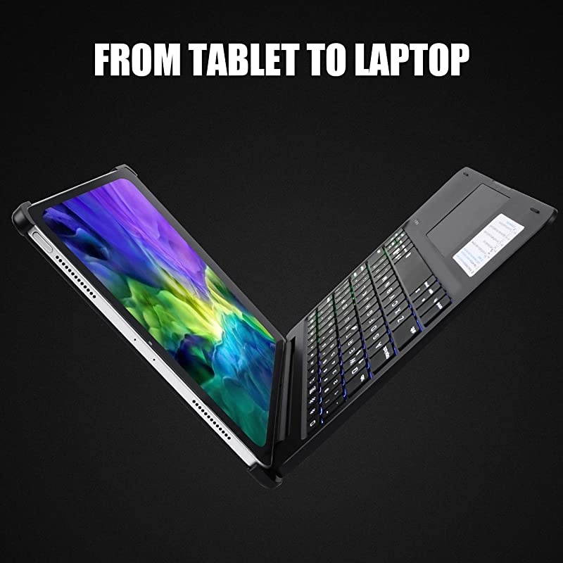 iPad Pro 11 Case 2020 with Keyboard amp Touchpad Backlits Bluetooth Flip Smart Keyboard Case for iPad Pro 1st amp 2nd Gen 11quot 20182020 NO Home Button Compatible with Apple PencilBlack