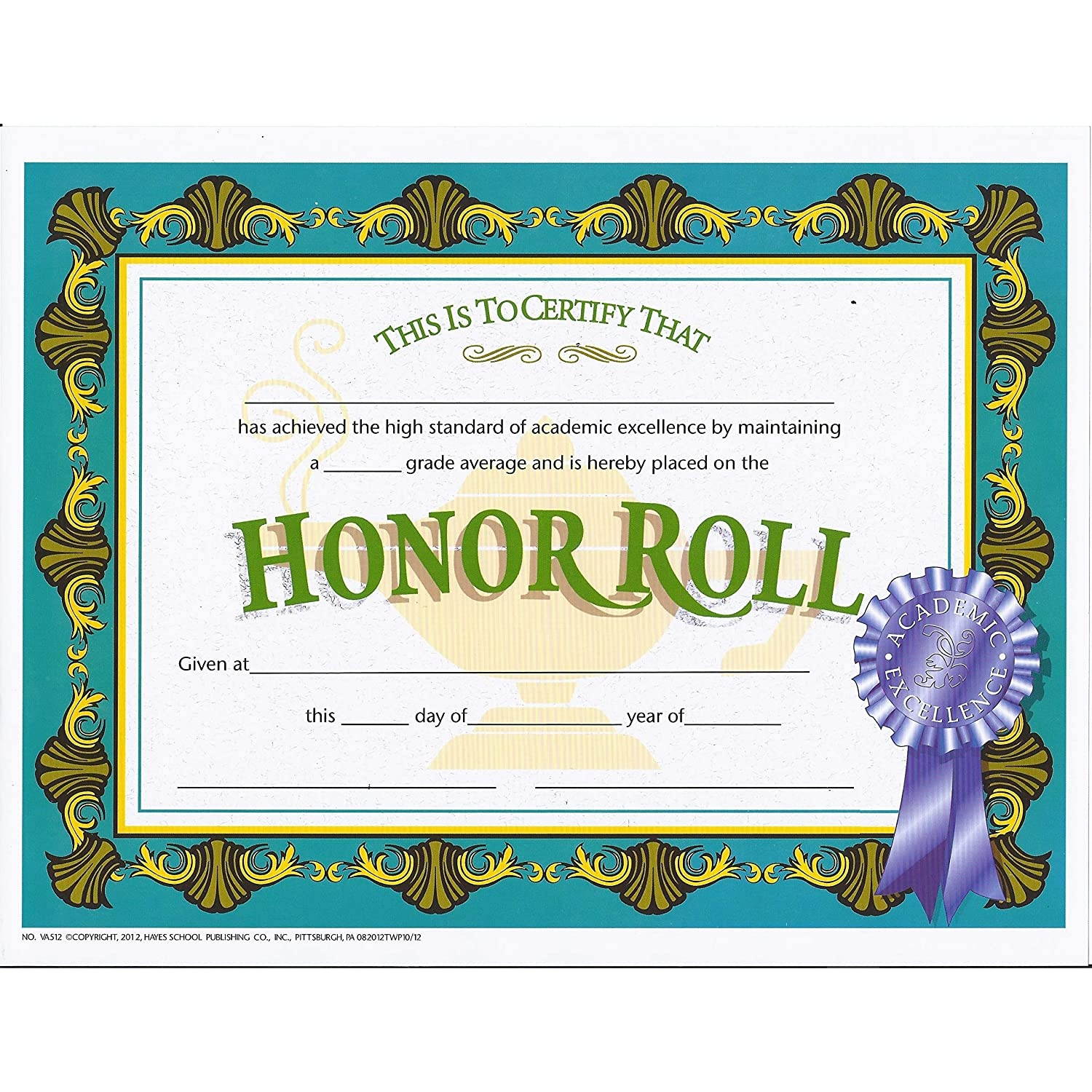 Flipside Products Honor Roll Certificate Pack of 150 (VA512-5)