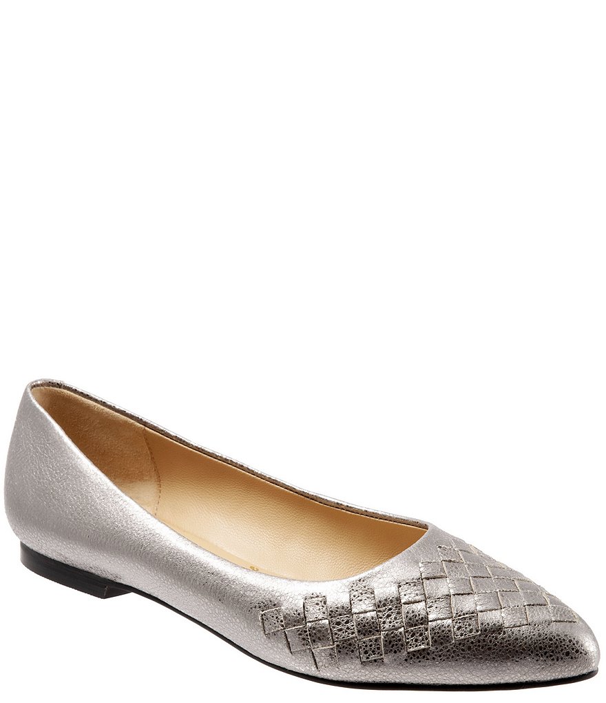 Trotters Estee Woven Leather Flats