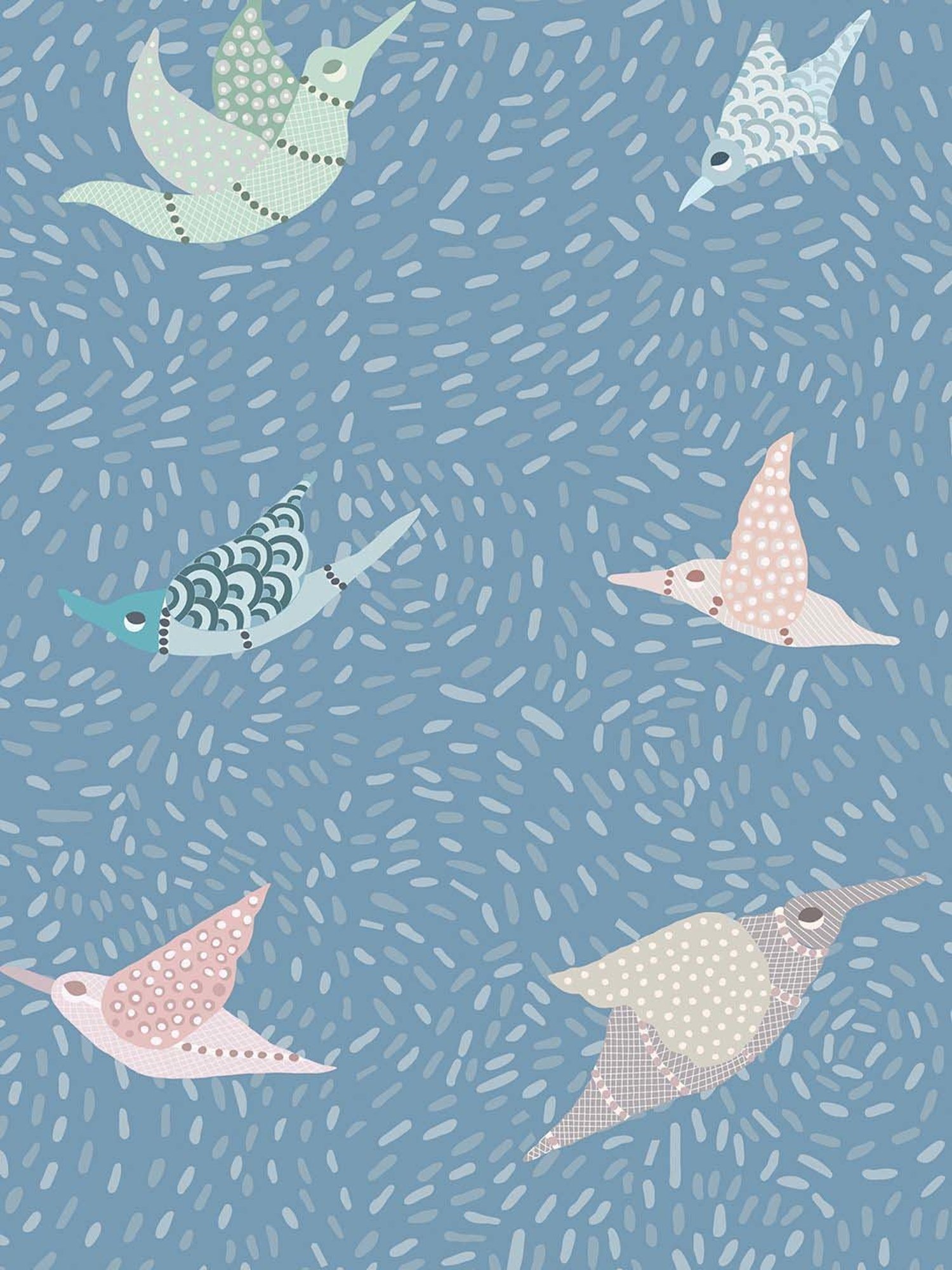 Petal Home Gondi Bird Blue Cotton 300 GSM Table Runner