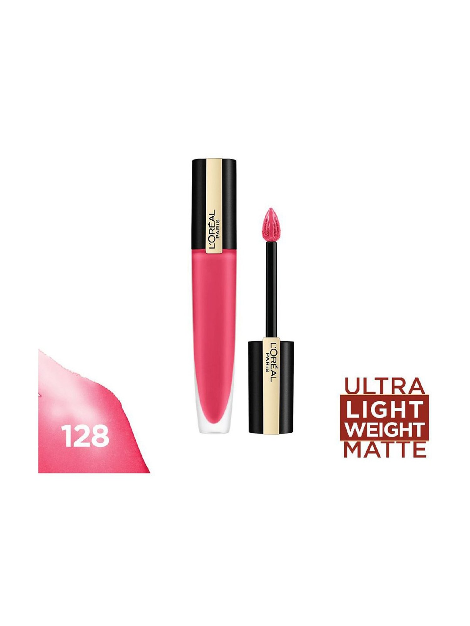 L'Oreal Paris Rouge Signature Matte Liquid Lipstick - 128 I Decide,7ml