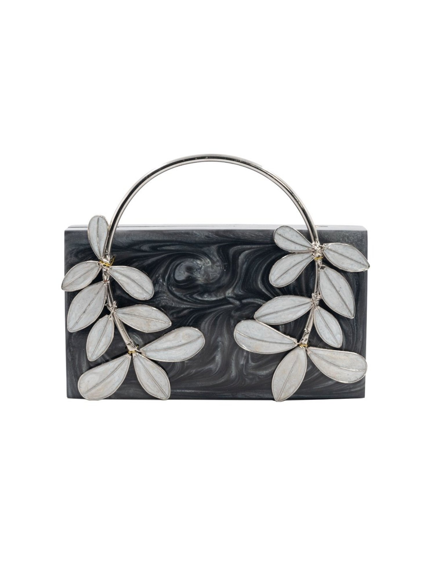 Sugarcrush Grey Luxury Studded Small Clutch