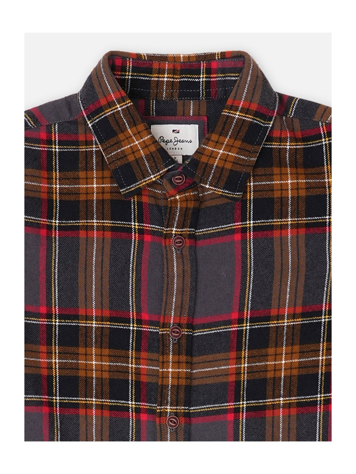 Pepe Jeans Kids Grey Checks Shirt