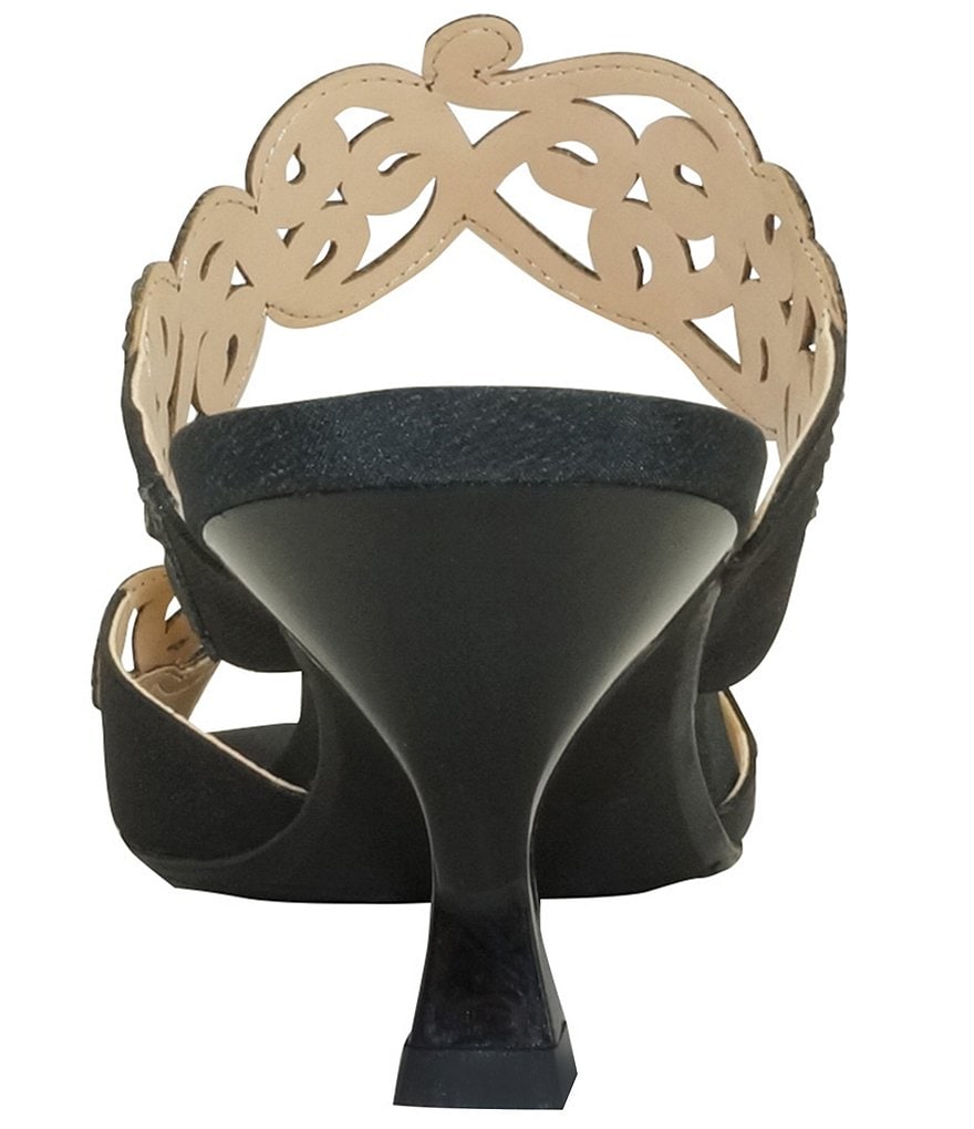 J. Renee Francie Satin Rhinestone Embellished Slides