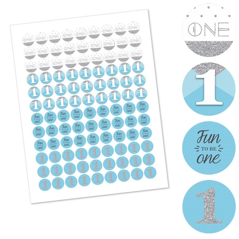 Big Dot of Happiness 40th Milestone Birthday - Mini Wine and Champagne Bottle Label Stickers - Birthday Party Favor Gift for Women and Men - Set of 16