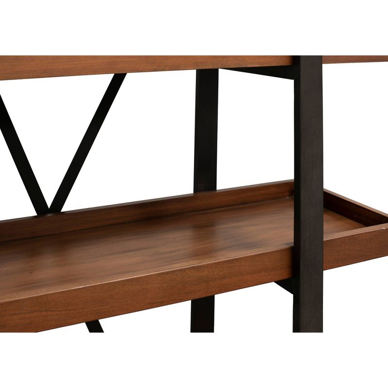 72" Grafton Industrial Wood Bookcase Brown - Martin Furniture