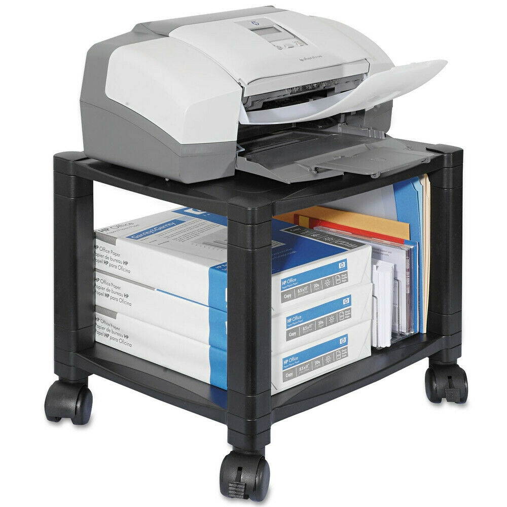 Kantek Mobile Printer Stand, Two-Shelf, 17w X 13-1/4d X 14-1/8h, Black PS510 NEW