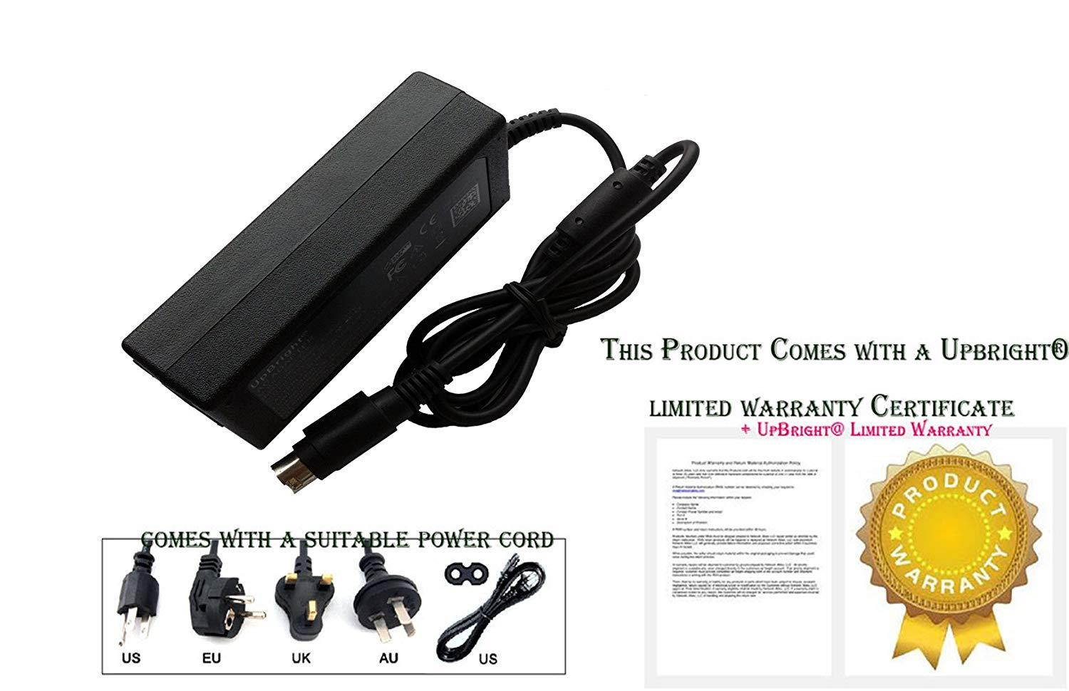 UpBright New Global 4-Pin 12V AC/DC Adapter Replacement For Viewsonic VX2000 VLCDS23723-1W 20" VG181b-1 18" VG175 VG181 VG191 VA800 VX2000 Q191B LCD Monitor DC12V 12VDC 12.0V 12 Volts Power Supply