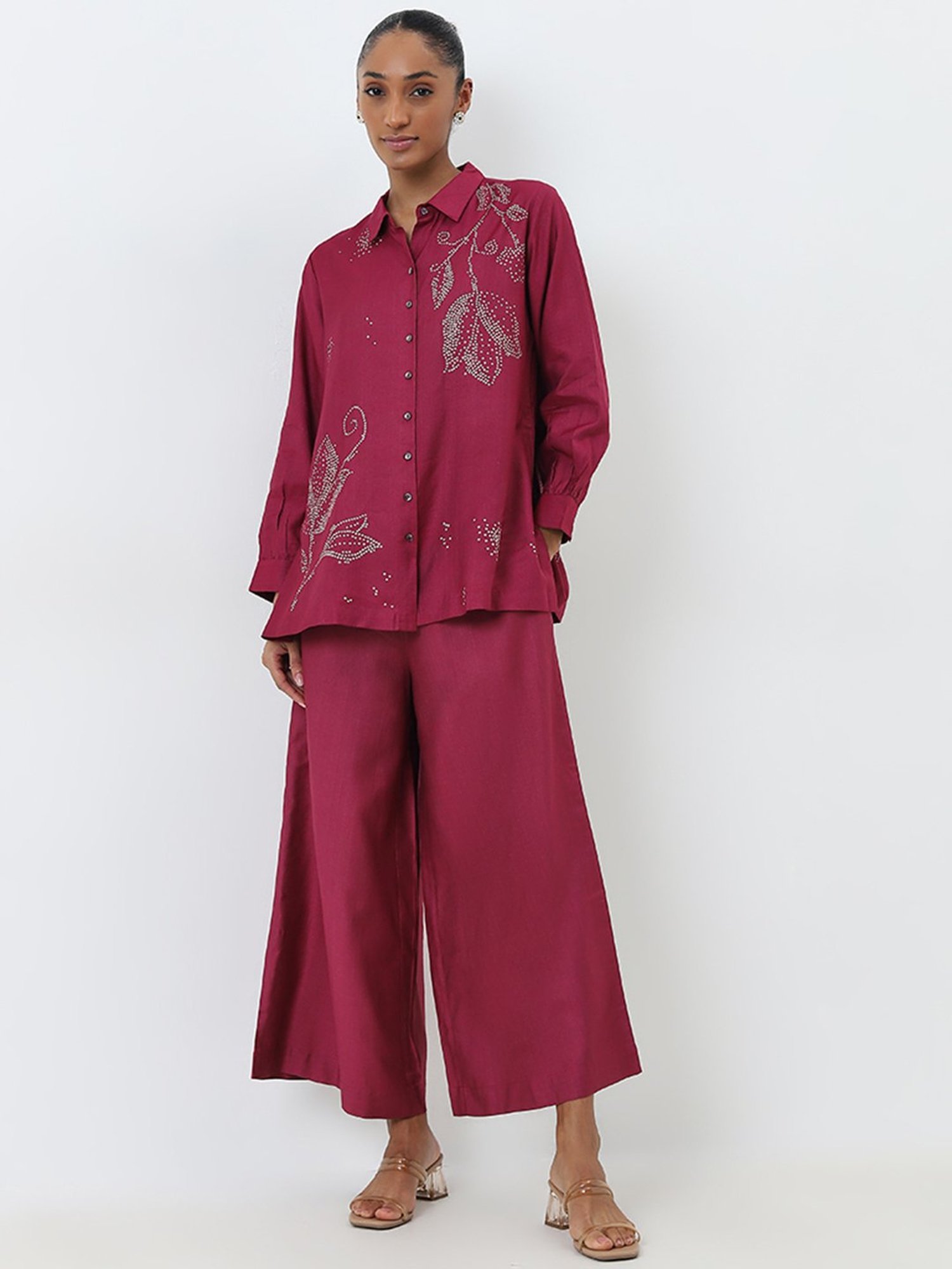 Zuba by Westside Magenta Bandhani Print A-Line Tunic