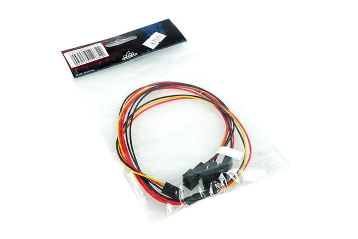 Phobya 3-Pin Fan to 3x 3-Pin Fan Breakout Cable - 60cm (81124)