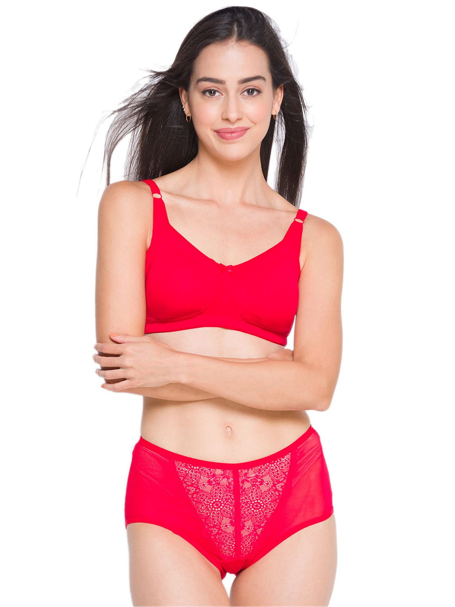 Candyskin Red Non Wired Non Padded Everyday Bra