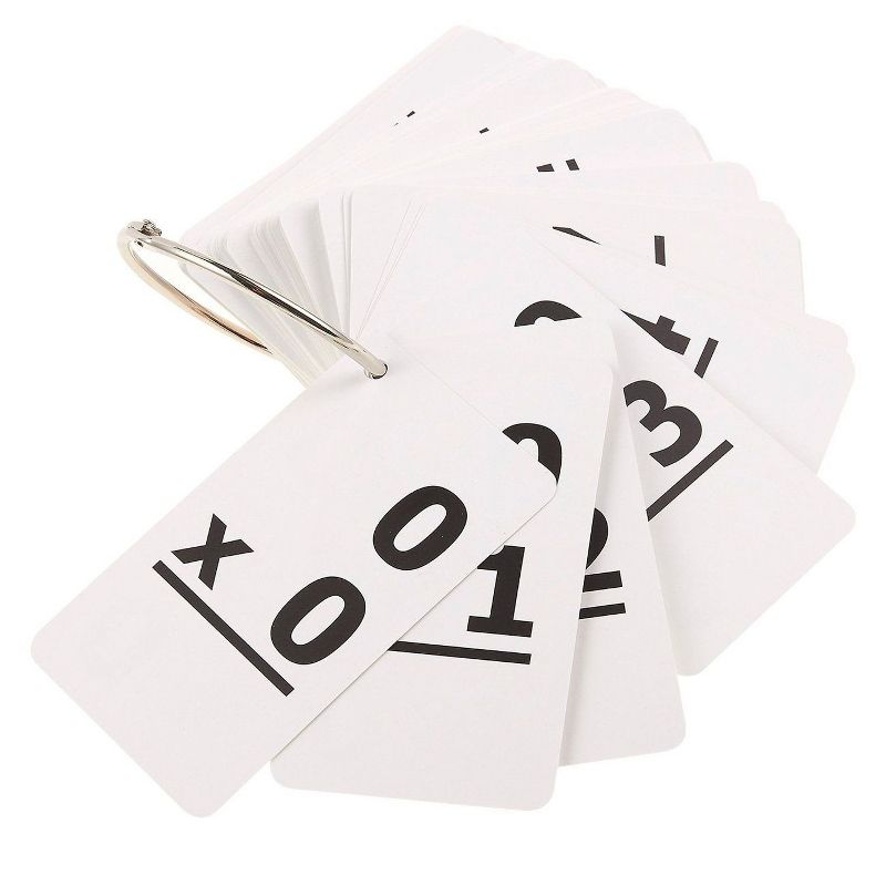 169-Count Kids Math Flashcards, 0-12 Multiplication Flash Cards with Rings & Carrying Pouch, Game for Ages 6 & Up, 2.7 x 5 inches