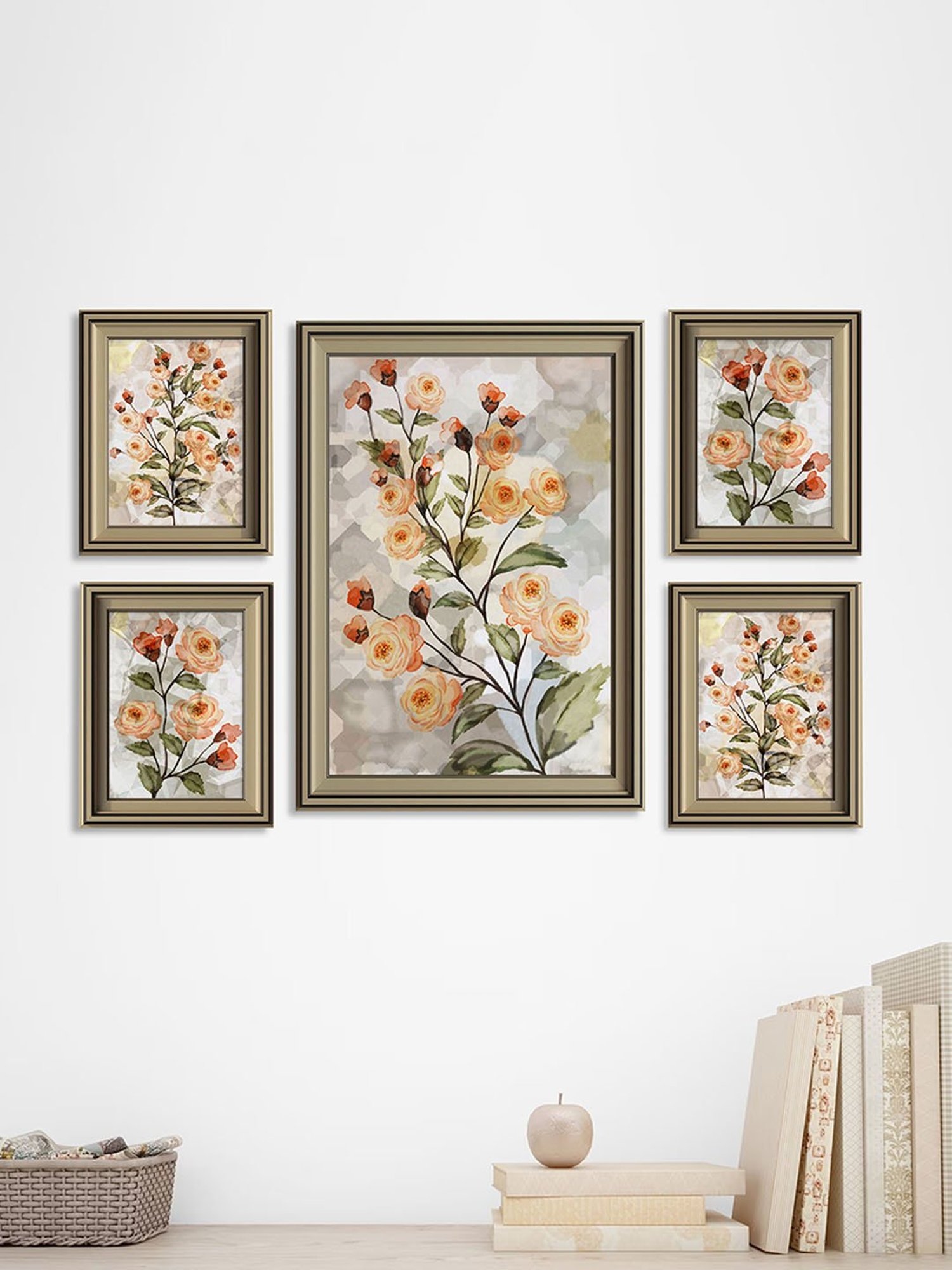 Art Street Gold Engineered Wood Swing Fashion Resin Vintage Photo Frame